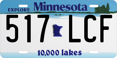 MN license plate 517LCF