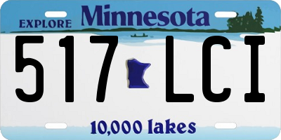 MN license plate 517LCI