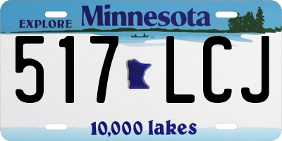 MN license plate 517LCJ