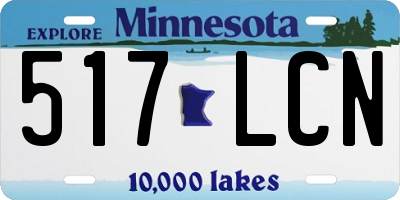 MN license plate 517LCN