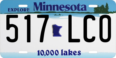 MN license plate 517LCO