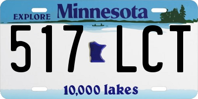 MN license plate 517LCT
