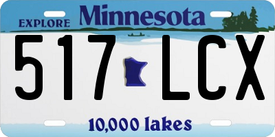 MN license plate 517LCX
