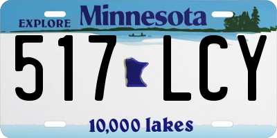 MN license plate 517LCY