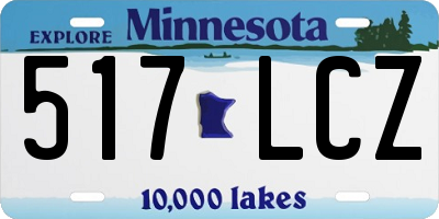 MN license plate 517LCZ