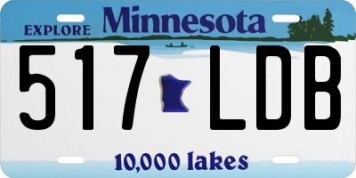 MN license plate 517LDB