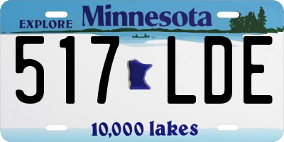 MN license plate 517LDE