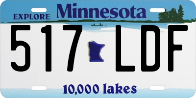 MN license plate 517LDF