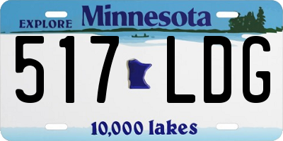 MN license plate 517LDG