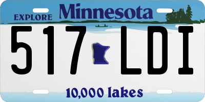 MN license plate 517LDI