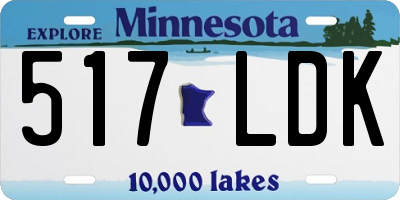 MN license plate 517LDK