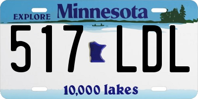 MN license plate 517LDL