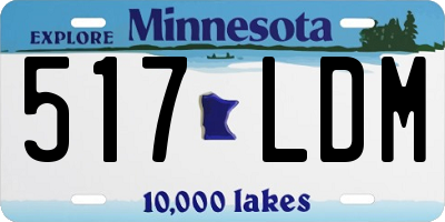 MN license plate 517LDM