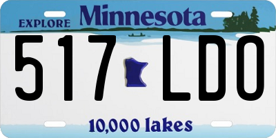MN license plate 517LDO