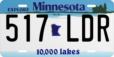 MN license plate 517LDR