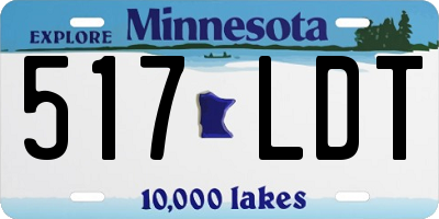 MN license plate 517LDT