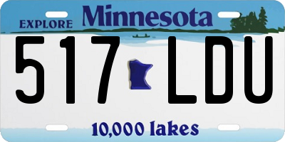 MN license plate 517LDU