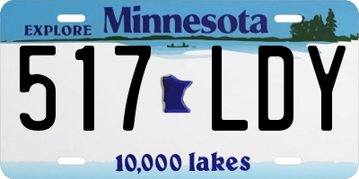 MN license plate 517LDY