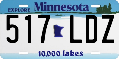 MN license plate 517LDZ