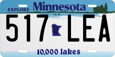 MN license plate 517LEA