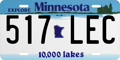 MN license plate 517LEC