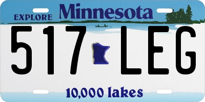 MN license plate 517LEG