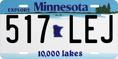 MN license plate 517LEJ