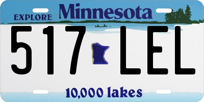 MN license plate 517LEL