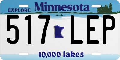 MN license plate 517LEP