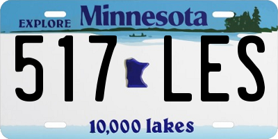 MN license plate 517LES
