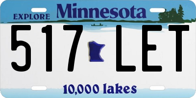 MN license plate 517LET