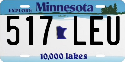 MN license plate 517LEU