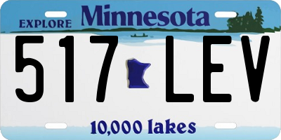 MN license plate 517LEV