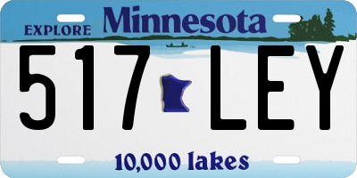 MN license plate 517LEY