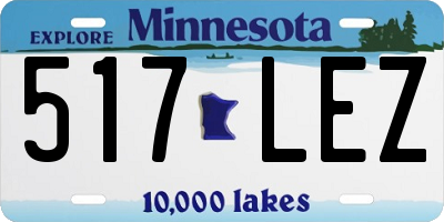 MN license plate 517LEZ