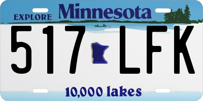 MN license plate 517LFK
