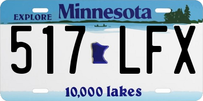 MN license plate 517LFX