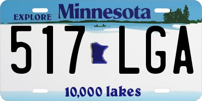 MN license plate 517LGA