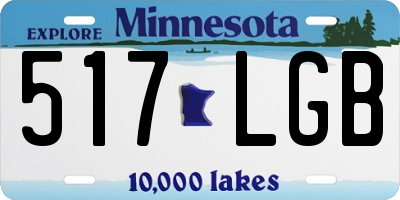 MN license plate 517LGB