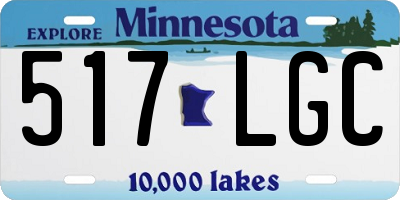MN license plate 517LGC