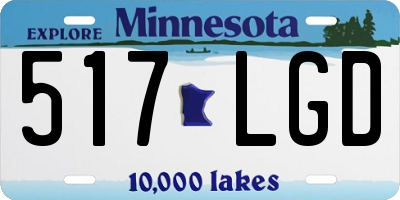 MN license plate 517LGD