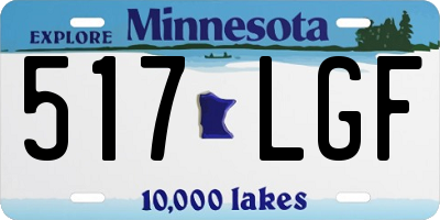 MN license plate 517LGF