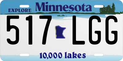 MN license plate 517LGG