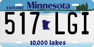 MN license plate 517LGI