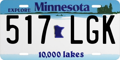 MN license plate 517LGK