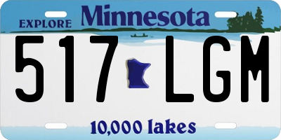 MN license plate 517LGM
