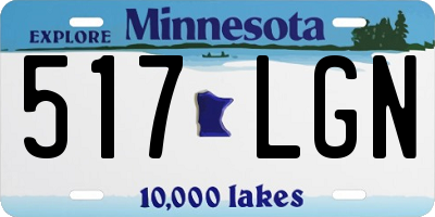 MN license plate 517LGN