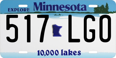 MN license plate 517LGO