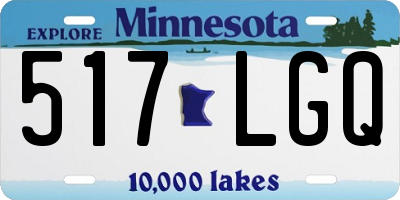 MN license plate 517LGQ