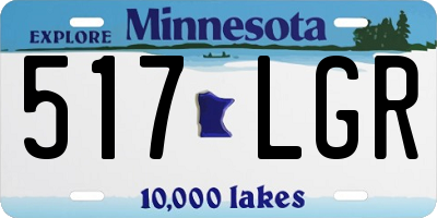 MN license plate 517LGR
